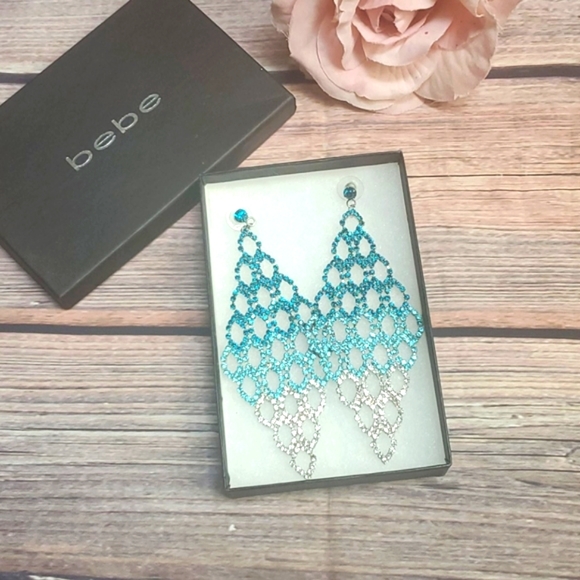 bebe Jewelry - BEBE drop earrings Teal